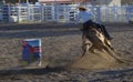 Rodeo barrel riding competition