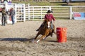 Rodeo barrel riding competition