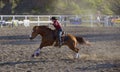 Rodeo barrel riding competition