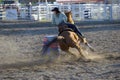 Rodeo barrel riding competition