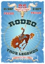 Rodeo Retro Poster Royalty Free Stock Photo