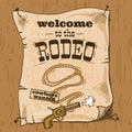 Rodeo retro poster Royalty Free Stock Photo