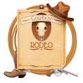 Rodeo Retro Poster Royalty Free Stock Photo