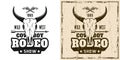 Rodeo show vector emblem, badge, label, logo
