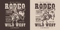 Rodeo show vintage flyer monochrome