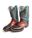 Rodeo style cowboy boots Royalty Free Stock Photo