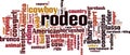 Rodeo word cloud Royalty Free Stock Photo