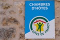 Chambres d`hotes text sign and brand logo of french label bed and breakfast rental in Royalty Free Stock Photo