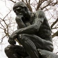 Rodin`s statue of The Thinker, Philadelphia, PA.