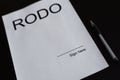 RODO word on white sheet of paper with copy space.