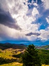 Rodopa mountain, cepina fortress landscape view from the hill.