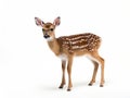 Roe Deer Fawn in front of a white background Royalty Free Stock Photo