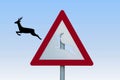 Roe deer sign Royalty Free Stock Photo