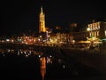 Night beautifull Roermond is old an historically important town, on the lower Roer at the east bank of the Meuse river. Royalty Free Stock Photo