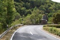 Roes, Germany - 08 16 2022: curve and bridge with the chapel