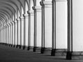 Rof of columns in colonnade Royalty Free Stock Photo