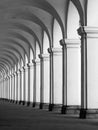 Rof of columns in colonnade Royalty Free Stock Photo