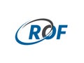 ROF letter creative modern elegant logo design Royalty Free Stock Photo