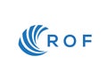 ROF letter logo design on white background. ROF creative circle letter logo concept. ROF letter design Royalty Free Stock Photo