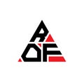 ROF triangle letter logo design with triangle shape. ROF triangle logo design monogram. ROF triangle vector logo template with red Royalty Free Stock Photo