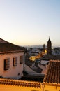 Rofftops at dusk, Antequera, Spain. Royalty Free Stock Photo