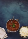 Rogan Josh lamb curry, authentic kashmiri lamb meat curry Royalty Free Stock Photo