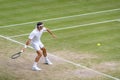 Roger Federer at Wimbledon Royalty Free Stock Photo