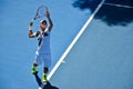 Roger Federer serving