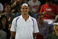 Roger Federer smiling before match Royalty Free Stock Photo