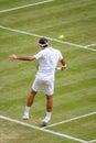 Roger Federer at Wimbledon Royalty Free Stock Photo