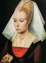 Rogier Van Der Weyden, Portrait Of A Lady, C. 1460. Portrait Of A Young Woman. Roger De La Pasture Early Netherlandish Royalty Free Stock Photo