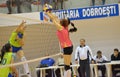 Rogojinaru Denisa attacks during the match between CSM Bucharest and CS Stiinta Bacau