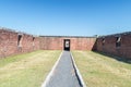 Inside ruins at Nazi concentration camp Gross-Rosen