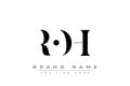 ROH abstract letter logo design Royalty Free Stock Photo