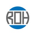 ROH letter logo design on white background. ROH creative initials circle logo concept. ROH letter design Royalty Free Stock Photo