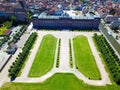 Aerial view: Rohan Castle in Saverne, Alsase, France