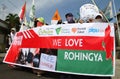 Rohingya myanmar demonstration in indonesia Royalty Free Stock Photo