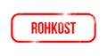 Rohkost - red grunge rubber, stamp Royalty Free Stock Photo