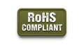 Rohs compliant badge green label certification assurance safety certification Royalty Free Stock Photo