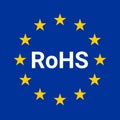 Rohs compliant directive sign with the European flag Royalty Free Stock Photo