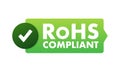 RoHS compliant symbol, label. Quality mark. RoHS icon. Restriction of Hazardous Substances Directive. Royalty Free Stock Photo