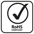 rohs compliant on white Royalty Free Stock Photo