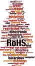 RoHS word cloud Royalty Free Stock Photo