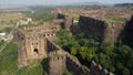 Rohtas Fort historic Langar Khani Gate aerial perspective Royalty Free Stock Photo