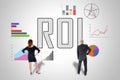 Roi concept watched by business people