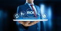 ROI Return on Investment Finance Profit Success Internet Business Technology Concept Royalty Free Stock Photo