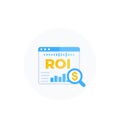 ROI, return on investment vector icon Royalty Free Stock Photo