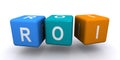Roi word block on white Royalty Free Stock Photo
