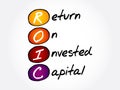 ROIC - Return on Invested Capital acronym