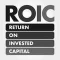 ROIC - Return on Invested Capital acronym